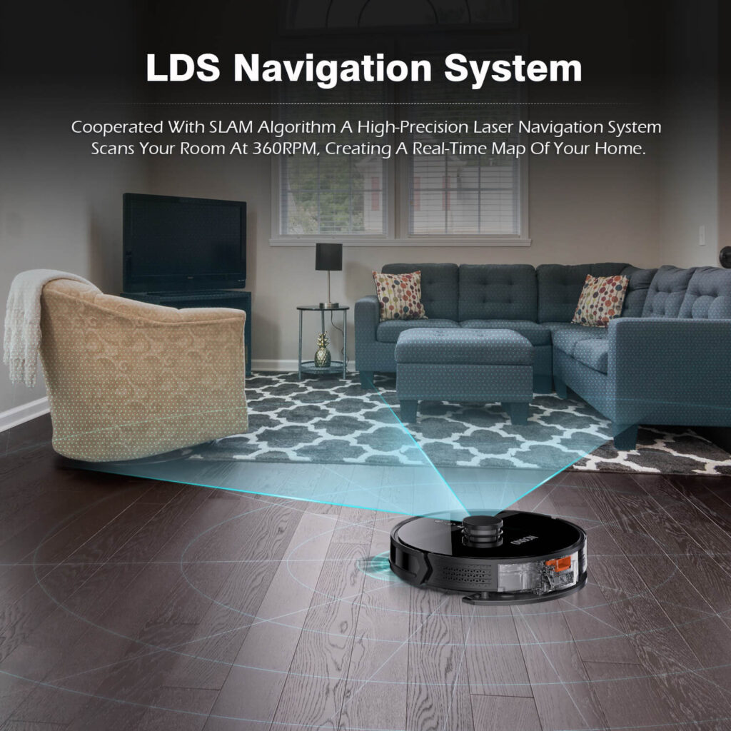 ONSON Robot Vacuum LDS Navigation System - SLAM Algorithm 360RPM Real-Time Mapping