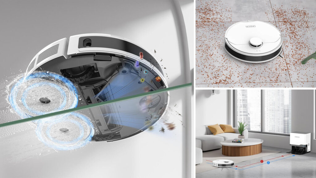 2-in-1 Sweep & Mop Robot Vacuum - Efficient Path Planning (No Repeated Cleaning)