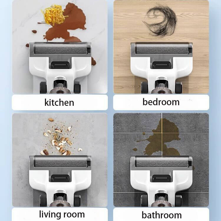 All-Room Floor Scrubber Washer - Clean Kitchen Spills, Bedroom Hair & Bathroom Grime